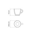 Ver imagem 3 de Kit 6 Xícaras de Café Expresso com Pires Tramontina Paola em Porcelana 95 ml