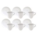 Ver imagem 2 de Kit 6 Xícaras de Café Expresso com Pires Tramontina Paola em Porcelana 95 ml