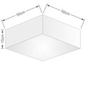 Ver imagem 2 de Plafon Quadrado Vivare Md-3002 Cúpula em Tecido 15/50x50cm - Bivolt - Café - Bivolt