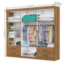 Ver imagem 2 de Guarda Roupa Hercúles 6 Pts Cinamomo - Carioca Móveis