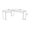 Mesa em L para Escritório 120cm Cor:preto com Freijó - 2