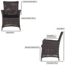 Ver imagem 3 de Jogo Sofá e 2 Poltronas de Área Igapó Alumínio Pintura Marrom Corda Náutica Estofado 12 Trama