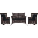 Ver imagem 1 de Jogo Sofá e 2 Poltronas de Área Igapó Alumínio Pintura Marrom Corda Náutica Estofado 12 Trama