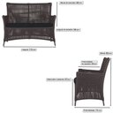 Ver imagem 2 de Jogo Sofá e 2 Poltronas de Área Igapó Alumínio Pintura Marrom Corda Náutica Estofado 12 Trama