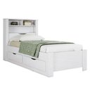 Ver imagem 1 de Cama Solteiro com Gavetas Invicta Branco Brilho - Santos Andirá