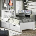 Ver imagem 6 de Cama Solteiro com Gavetas Invicta Branco Brilho - Santos Andirá