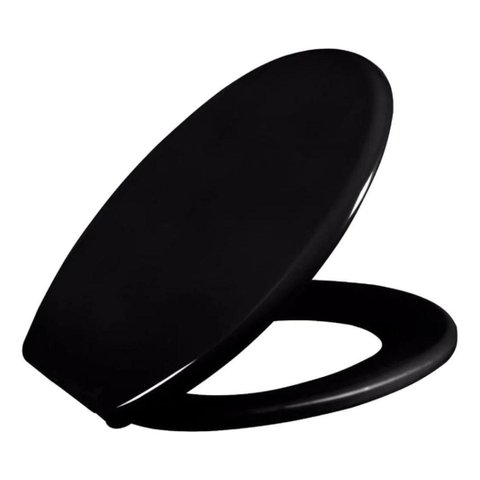 Assento Master Vaso Sanitário Universal Oval Preto