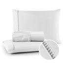 Ver imagem 1 de Kit Lençol Queen com Fornhas 400 Fios Percal 100% Toque Macio Cor:branco