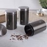 Jogo Potes Porta Mantimentos Inox Multiuso Alimentos Armazenar Açúcar Café Farinha Recipientes 3pçs - 2