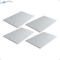 Kit 4 Prateleira Branca 50X40 Tampo Tabua Mdf  Organizadora Decoração Cozinha Quarto Banheiro Sala - 2