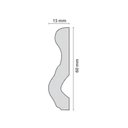 Ver imagem 2 de Kit 60m Linear Roda Meio I60 Perfil de Poliestireno Branco Homestar