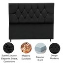 Ver imagem 4 de Cabeceira Estofada Cama Box Solteirão 100 Cm Suede Nina Preto