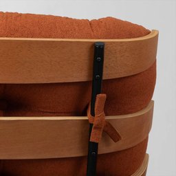 Poltrona Costela com Puff Botonê - Terracota - 5