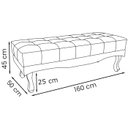 Ver imagem 4 de Puff Recamier Retro Vic 160cm Suede 1102 Ezz