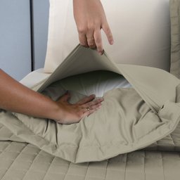 Kit Cobre Leito Colcha Bellini Queen Dupla Face Percal 300 Fios Textura Matelassê 3 Peças - Cáqui - 5