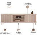 Ver imagem 3 de Rack para Sala de Estar TV 75 pol Atlantis D05 Off White - Lyam Decor