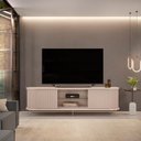 Ver imagem 2 de Rack para Sala de Estar Tv 75 Pol Atlantis D05 Off White - Lyam Decor