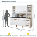 Ver imagem 3 de Kit de Cozinha Atenas 7 Portas Branco - Kaiki Móveis