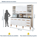 Ver imagem 3 de Kit de Cozinha Atenas 7 Portas Branco - Kaiki Móveis