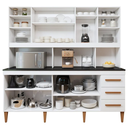 Ver imagem 2 de Kit de Cozinha Atenas 7 Portas Branco - Kaiki Móveis