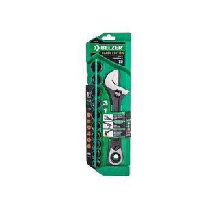 Jogo de Soquete Vortex 10mm a 18mm + Chave Ajustável -belzer