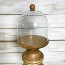 Ver imagem 1 de Porta Panetone Base/pitoco de Madeira e Redoma de Vidro 500g