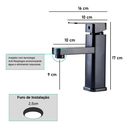 Ver imagem 7 de Torneira de Banheiro Gourmet Preto Fosco Água Fria Fc-138
