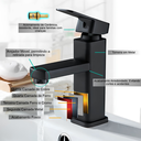 Ver imagem 6 de Torneira de Banheiro Gourmet Preto Fosco Água Fria Fc-138