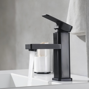 Torneira de Banheiro Gourmet Preto Fosco Aço Inox Água Fria Fc-138