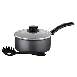 Panela Turim Alumínio Antiaderente 1,4l Chumbo com Pegador de Massa Tramontina - 1 Panela Turim Alumínio Antiaderente 1,4l Chumbo com Pegador de Massa Tramontina - 1