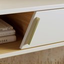 Ver imagem 5 de Aparador para Sala de Jantar Sena 136 Cm Pes Metal Off White Matte Freijo Clb