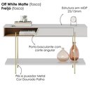 Ver imagem 4 de Aparador para Sala de Jantar Sena 136 Cm Pes Metal Off White Matte Freijo Clb