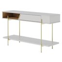 Ver imagem 1 de Aparador para Sala de Jantar Sena 136 Cm Pes Metal Off White Matte Freijo Clb
