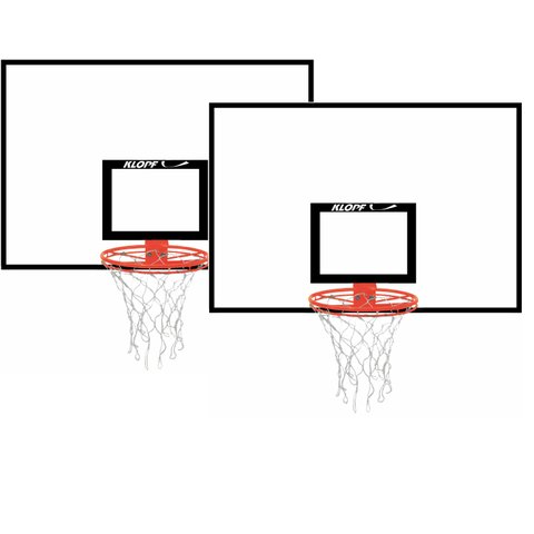 Tabela de Basquete Oficial Klopf 1022 - 1,80 X 1,20m - Compensado Naval com 2 Unidades e 2 Aros Ofic