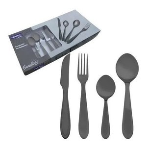 Faqueiro Jogo Talheres Black Inox Premium 24 Peças Sunshine
