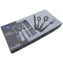 Faqueiro Jogo Talheres Black Inox Premium 24 Peças Sunshine - 4