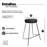 Banqueta Banco Aço Média Cozinha Bar Balcão Bistrô Sala 63cm:offwhite - 3