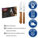 Ver imagem 2 de Kit Jogo para Churrasco Tramontina Dynamic com Lamina em Aço Inox e Cabo de Madeira 24 Peças