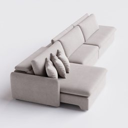 Sofá Áustria Retrátil e Reclinável 3,20m em Linho Aston Cinza Amarronzado - Home Mobily - 11