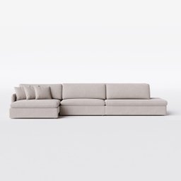 Sofá Áustria Retrátil e Reclinável 3,20m em Linho Aston Cinza Amarronzado - Home Mobily - 8