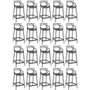 Ver imagem 1 de Kit 20 Banquetas Média Allegra 66cm Design Cozinha/bancada - Preto