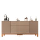 Ver imagem 4 de Buffet Átomo 179,4cm com 4 Portas Ripadas Pés Cavalete Mdp Offwhite/freijo G11 - Gran Belo