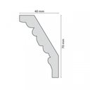Ver imagem 2 de Kit 60m Linear Roda Teto Perfil de Poliestireno Anna Branco Homestar