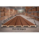 Ver imagem 4 de Painel Ripado Wpc Freijó 290x25cm 10mm - Revestimento Decorativo Parede Sala Quarto