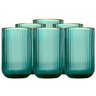 Jogo com 6 Copos Cameratta de Vidro Verde com Borda Dourada para Agua ou Suco 425ml - 1