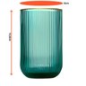 Jogo com 6 Copos Cameratta de Vidro Verde com Borda Dourada para Agua ou Suco 425ml - 2