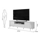 Ver imagem 6 de Estante P/ Sala até 75 Pol Areta C/ Led e Nicho 218x189cm Off White - Dj Móveis