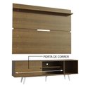 Ver imagem 5 de Rack Madesa Dubai e Painel para TV até 65 Polegadas com Pés Rustic/Branco 5Z6E Cor:Rustic/Branco