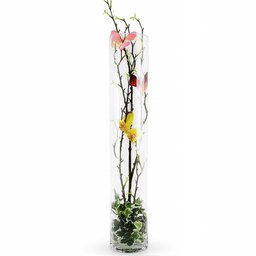 Vaso Vidro Cilindro Comprido 50x11cm Transparente - 2