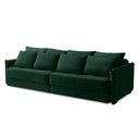 Ver imagem 4 de Sofá Cama Retrátil e Reclinável 2,10m com Molas Cairo Veludo Verde Mirra Decor